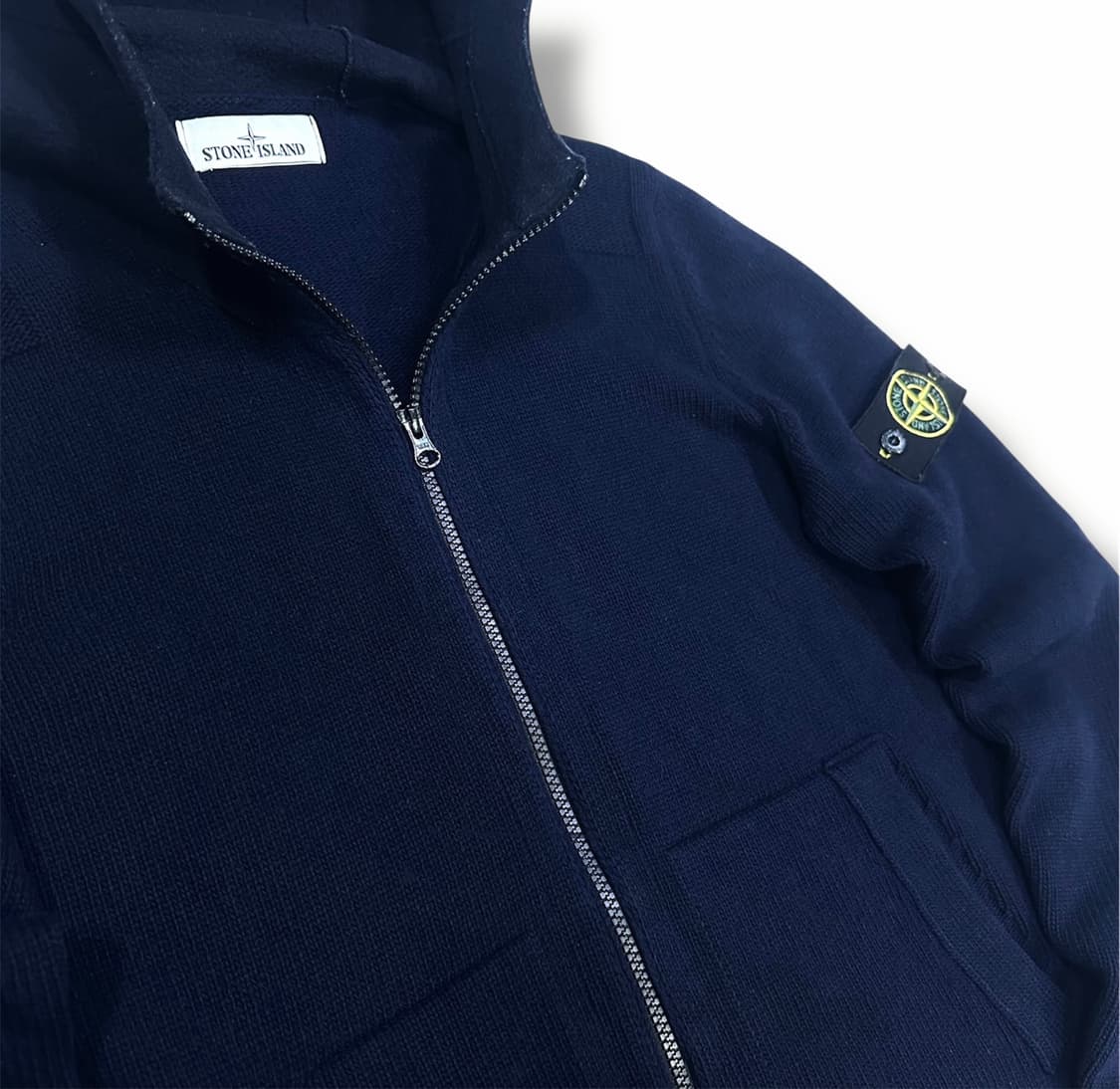 stone Island 딥블루 니트 투웨이 후드집업 상품이미지2