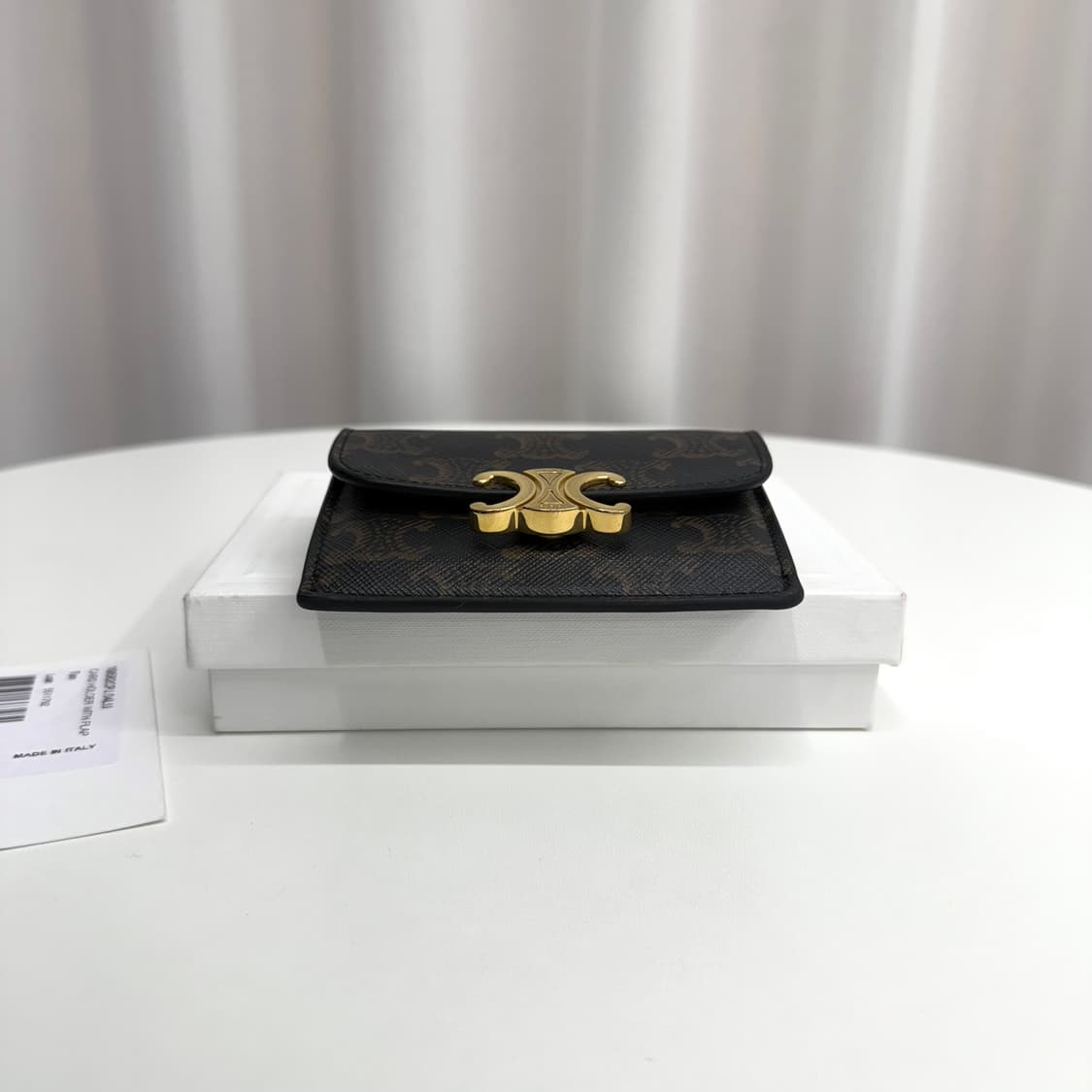 [풀박스] 셀린느 트리오페 플랩 카드지갑 탄 상품이미지5