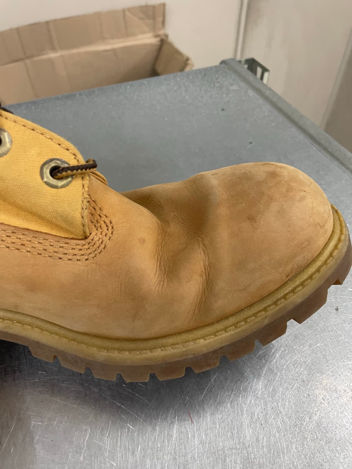 팀버랜드 레더 텍스타일 롤 탑 부츠 US11 (gr-4038) 상품이미지6