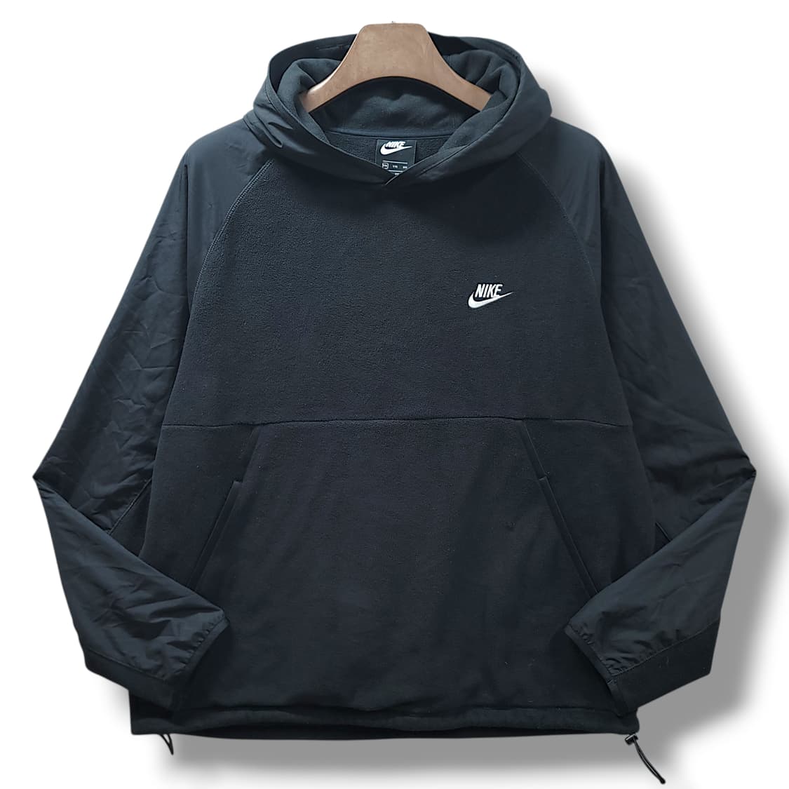 [2XL] 나이키 블랙 풀오버 플리스 후드티셔츠 상품이미지1