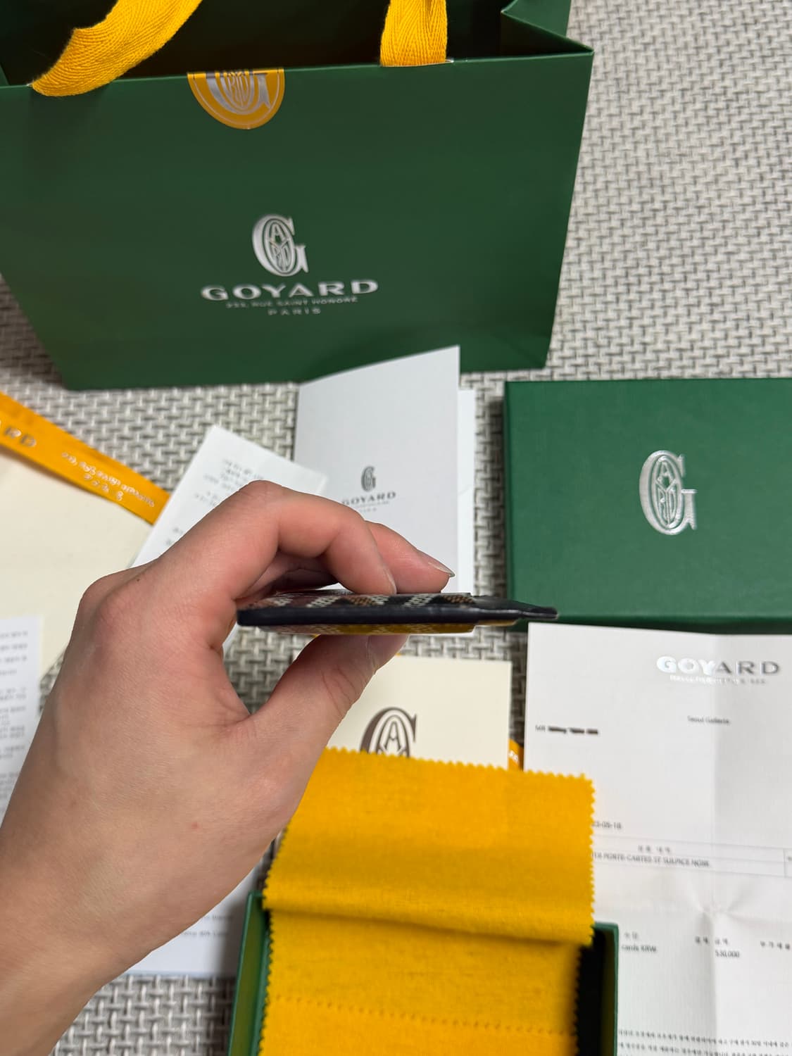 백화점구매 고야드 생쉴피스 카드지갑 블랙 상품이미지5