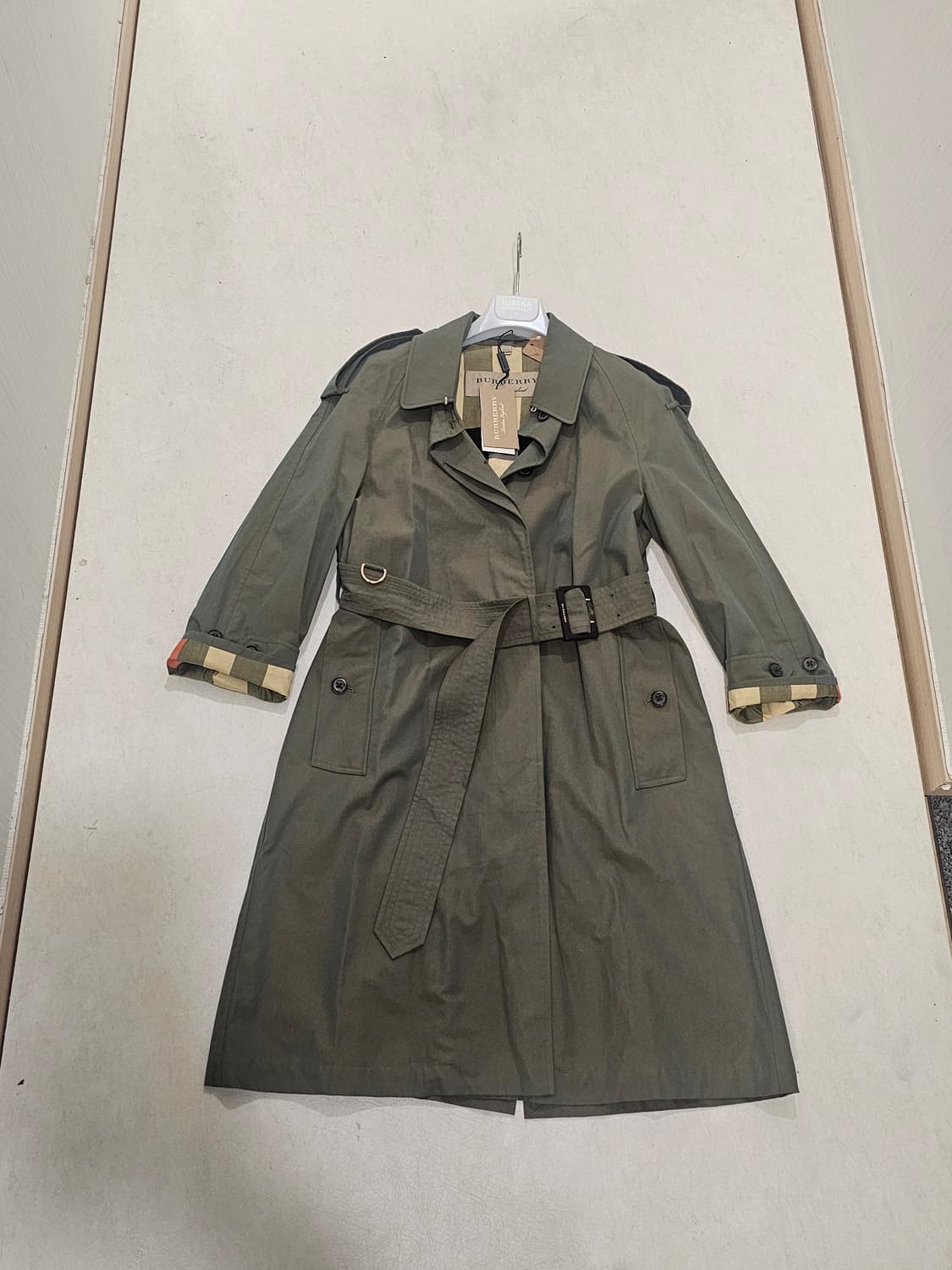 새제품 버버리 코트 EU36 브라이트올리브 컬러  상품이미지1