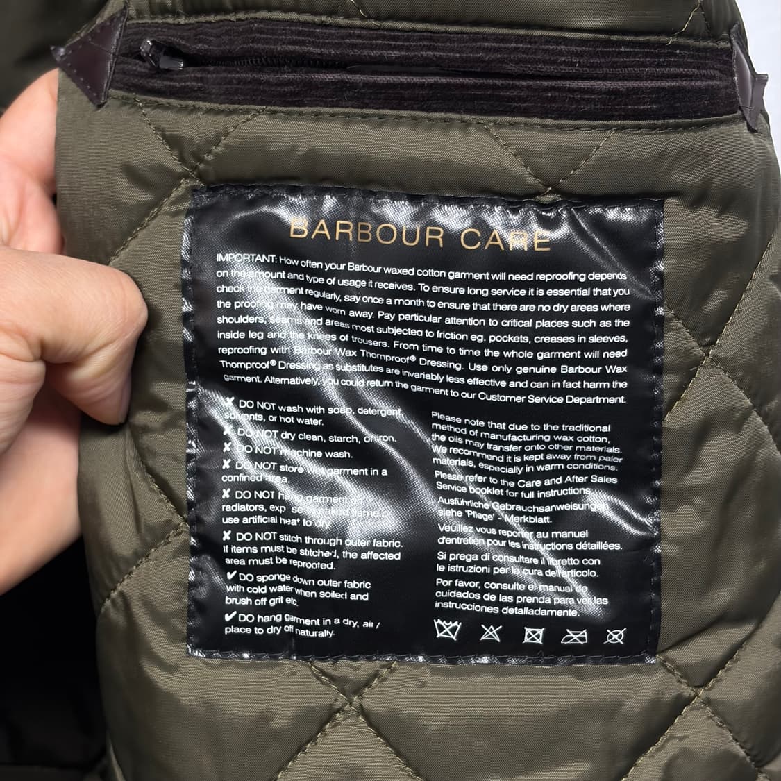 바버 듀크 왁스 자켓 상품이미지4