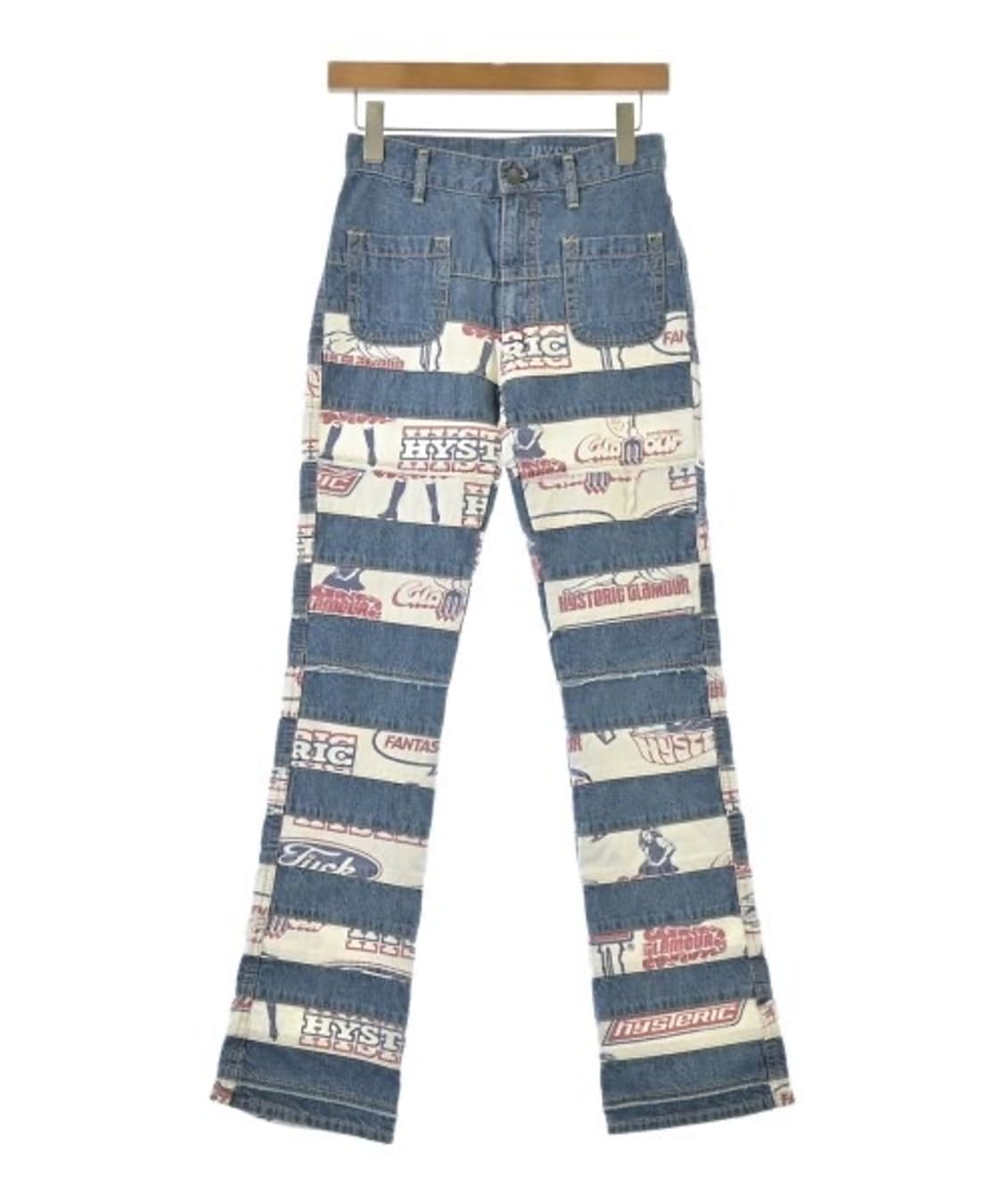 히스테릭글래머 판타스틱 패턴 스크래치 플레어 데님 팬츠 상품이미지1