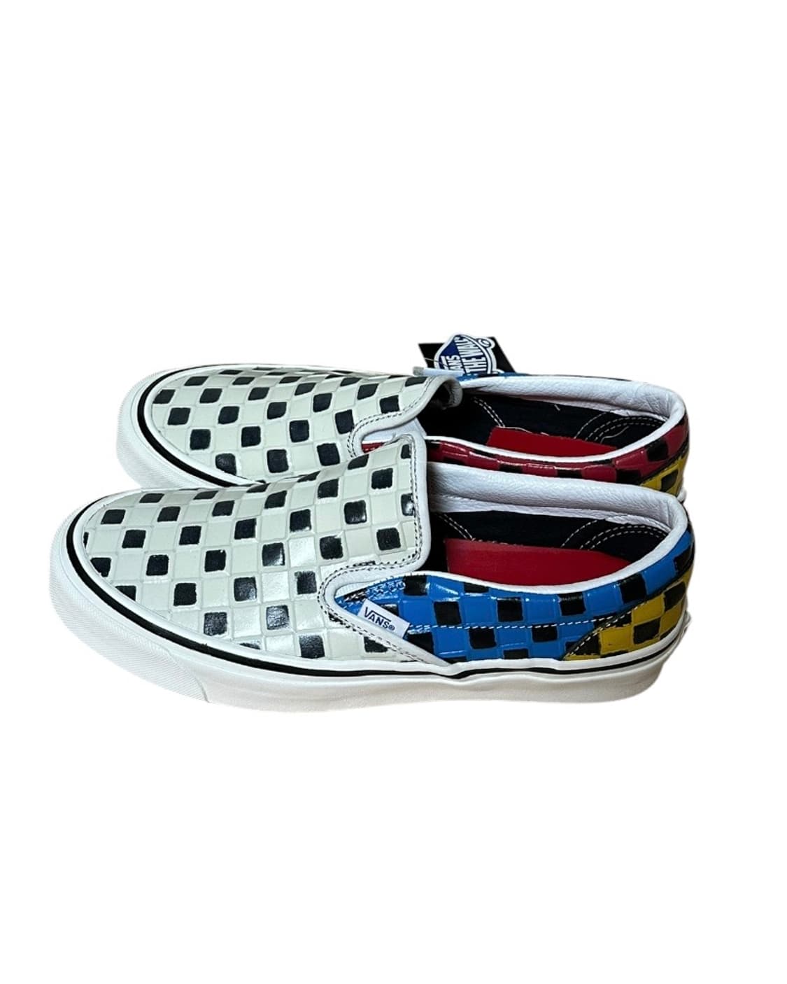 반스(vans) 슬립온 애너하임 팩토리 레더 체커보드 멀티컬러 270 상품이미지3