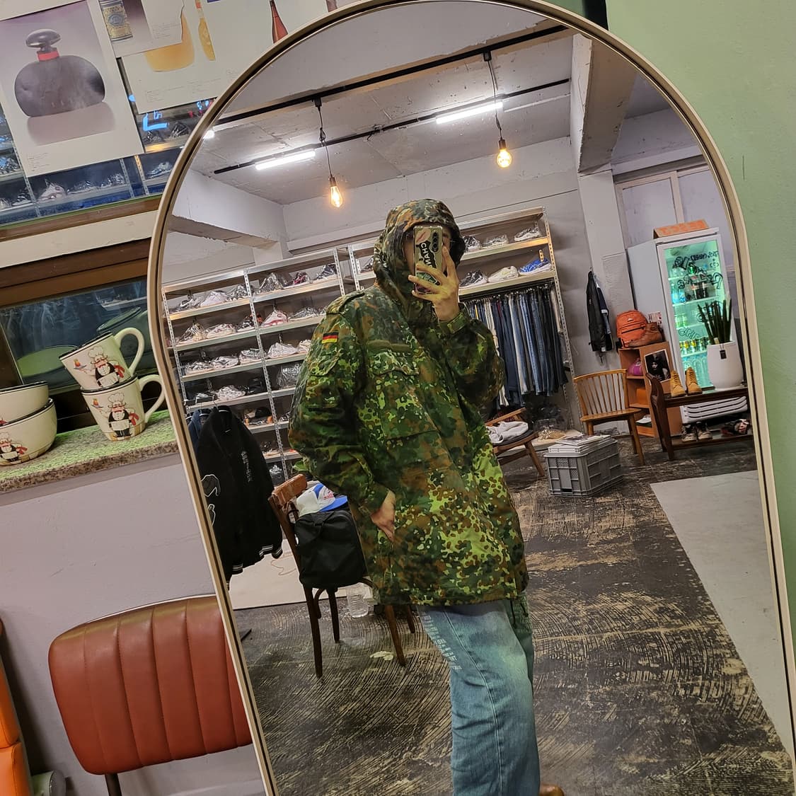 90s 독일군 빈티지 플랙탄 야상 파카 자켓 상품이미지2