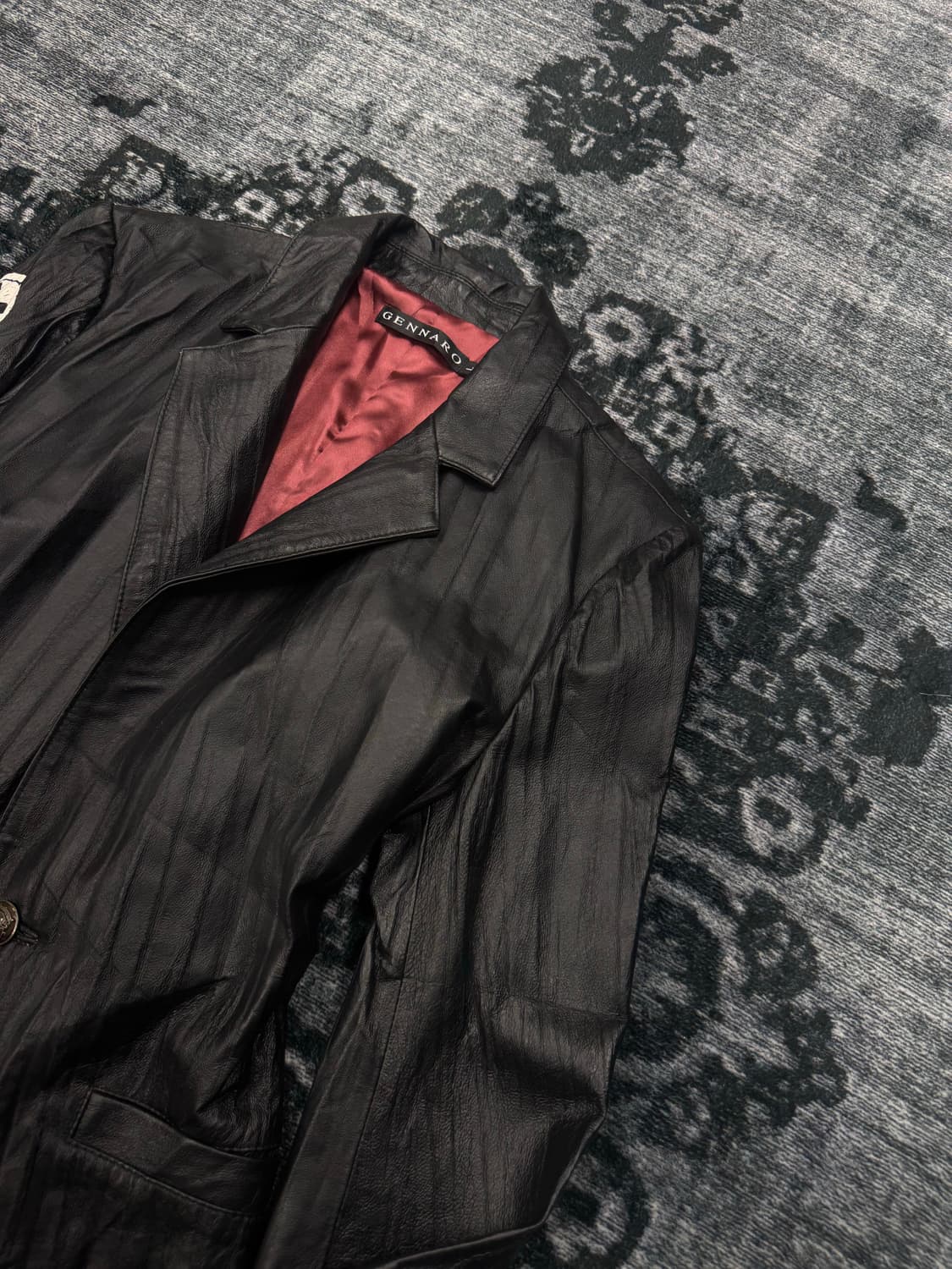 Gennaro 00s wrinkle garment 1b leather b 상품이미지3