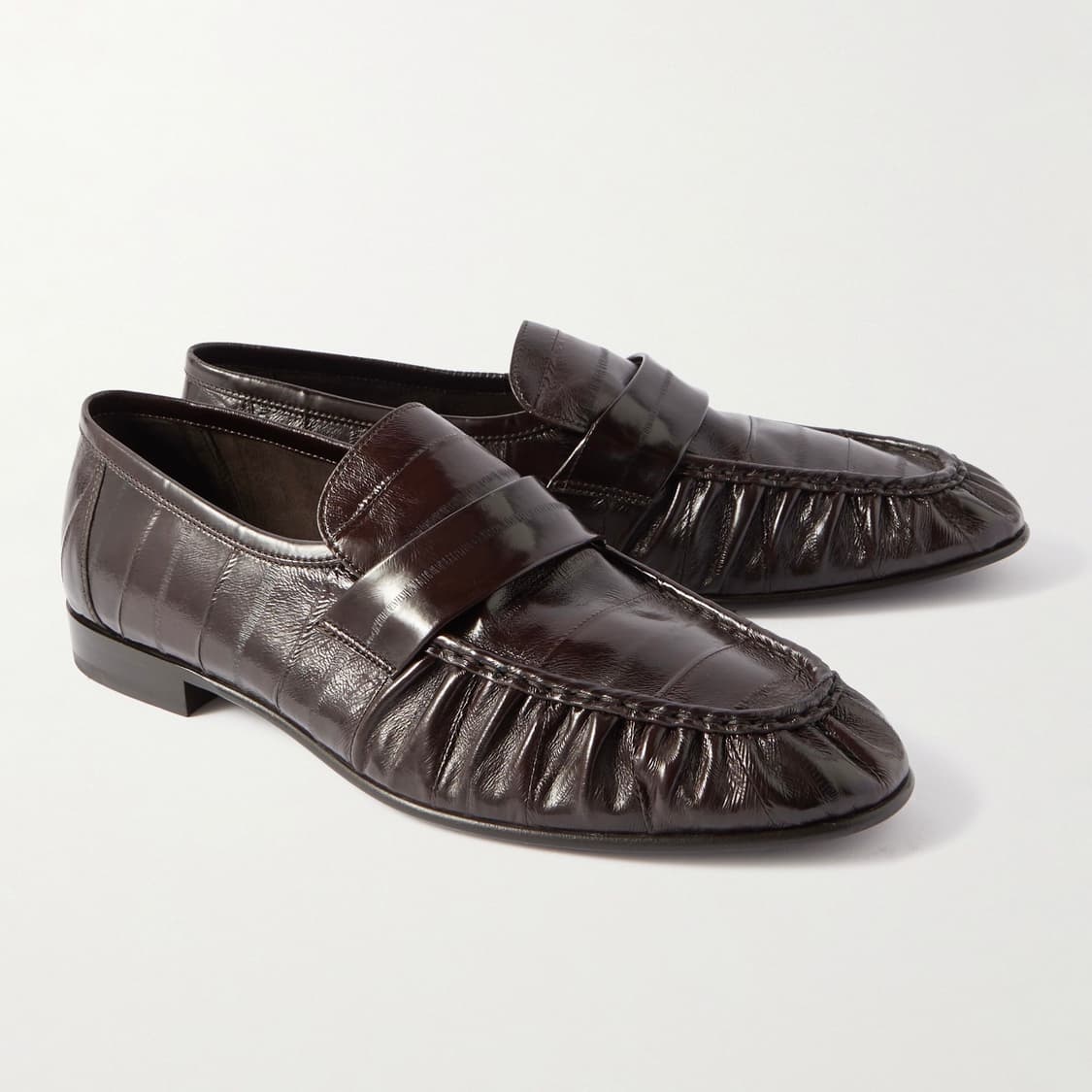 [41,42,43E] 더 로우 eel loafer 브라운 상품이미지1