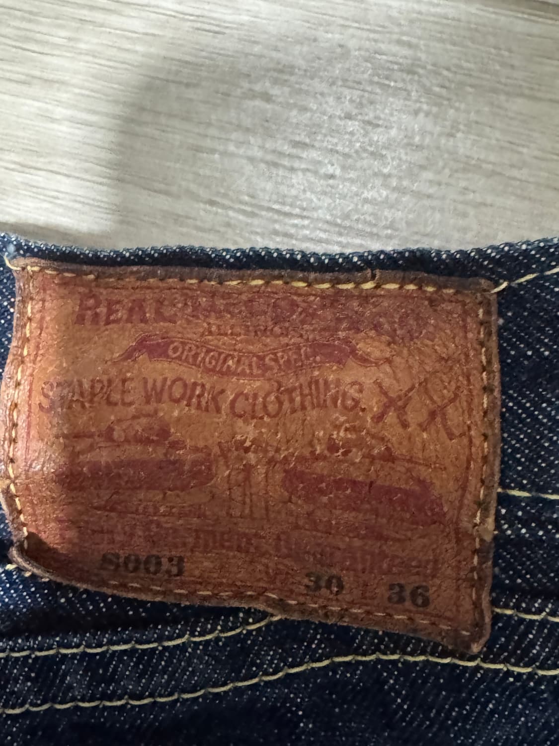 리얼맥코이 S003 32/36 팝니다. 상품이미지3