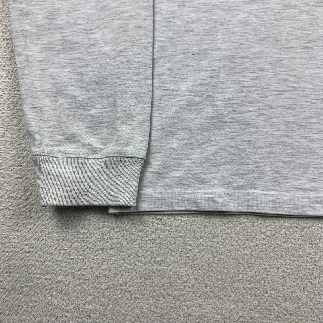 노앙 x 헤어몬 빅로고 롱슬리브 티셔츠 그레이 상품이미지4