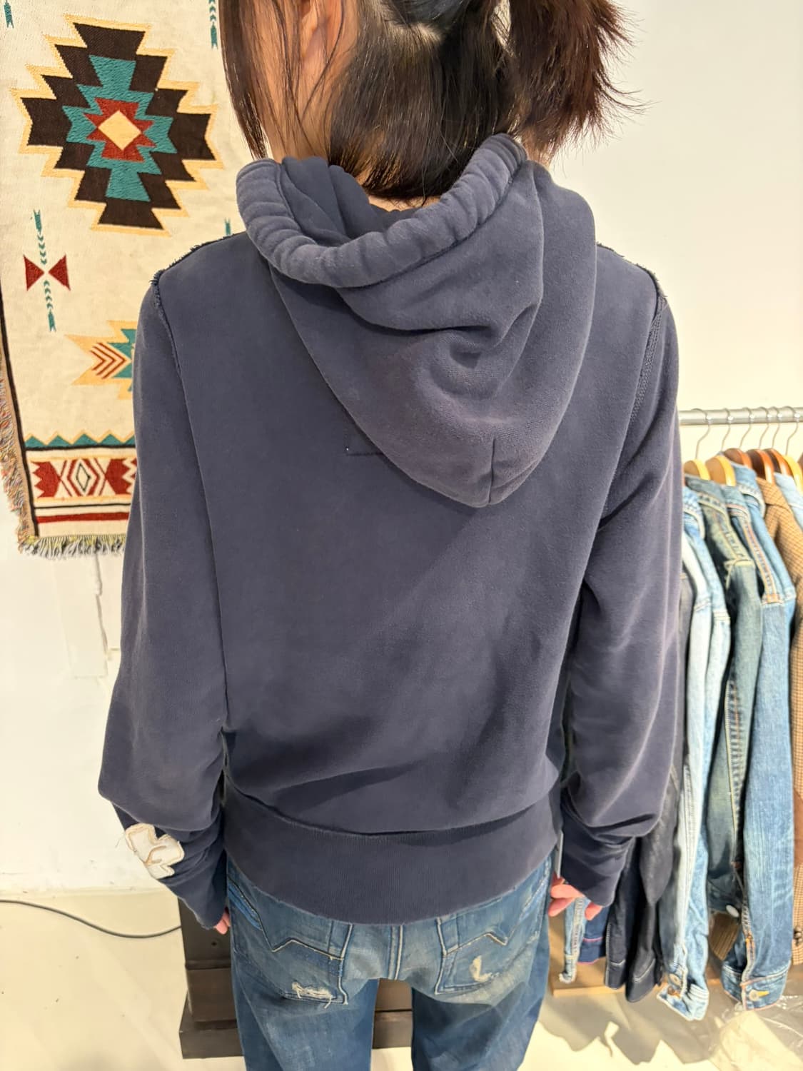 Holister 자수 로고 후드 집업 상품이미지2