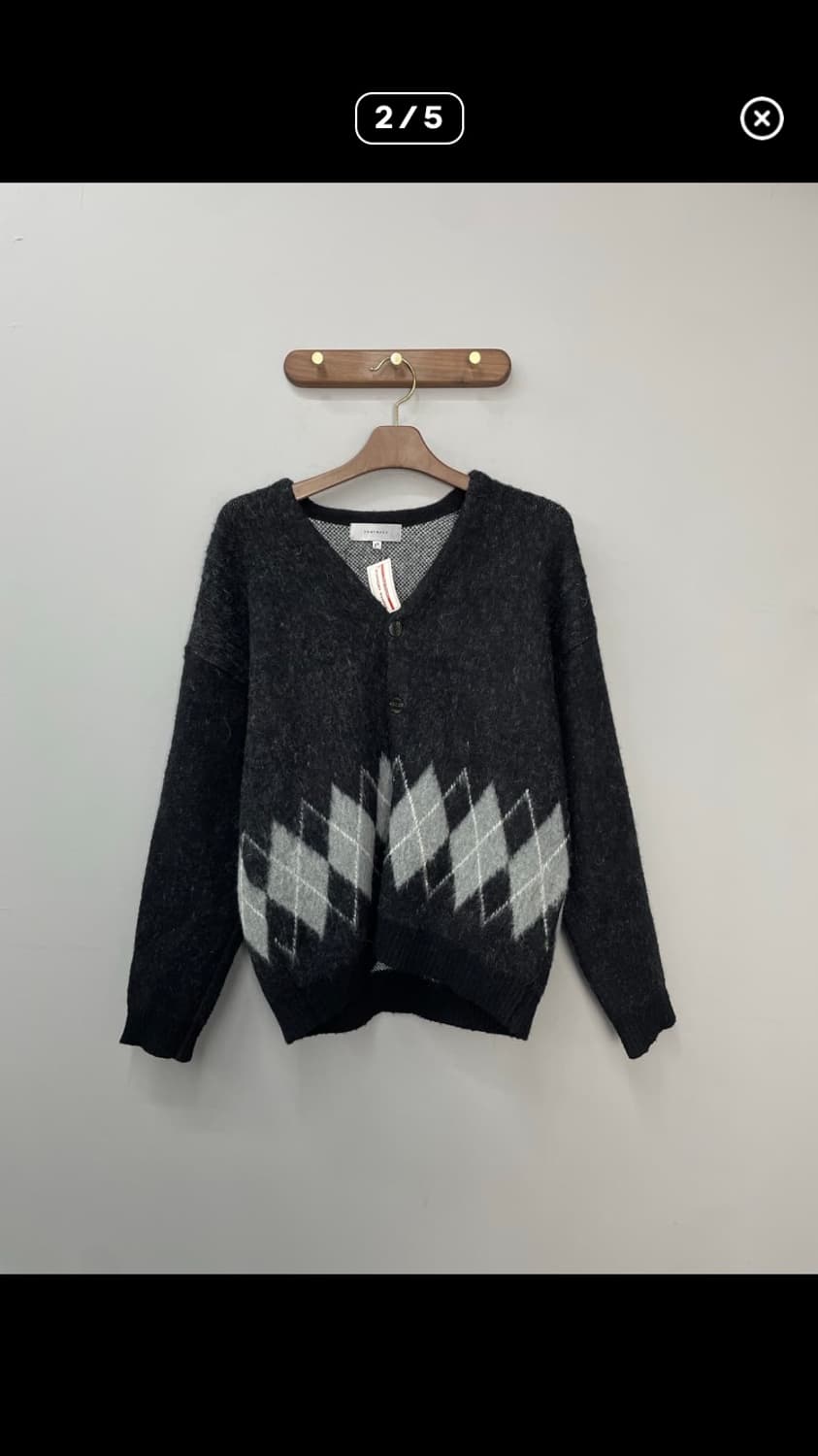 토니웩 아가일 니트 가디갼 상품이미지2