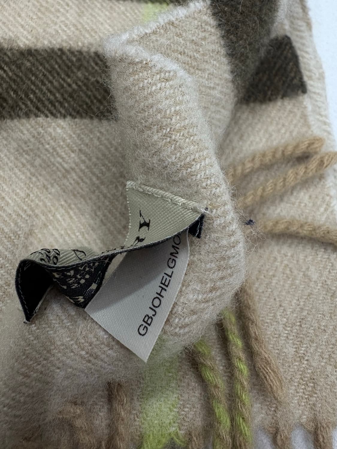 버버리 체크 캐시미어 머플러 스카프 상품이미지5