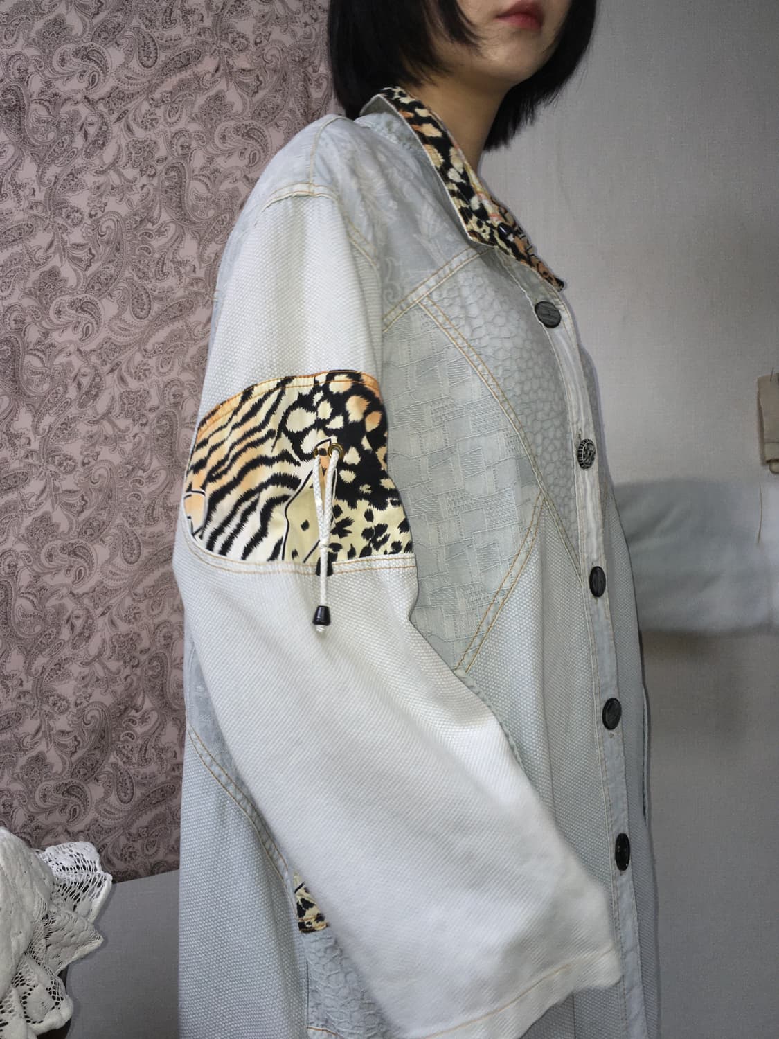 레오파드 포인트 데님 롱 코트 & 원피스 상품이미지3