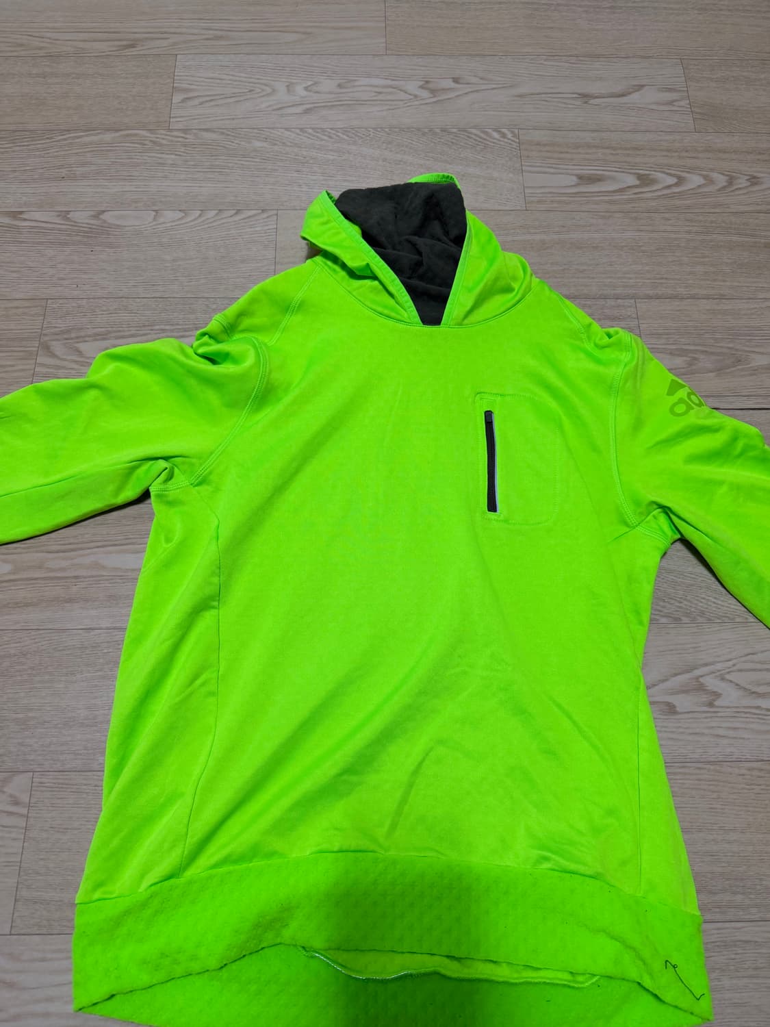 아디다스 러닝 기모 후드티 상품이미지1