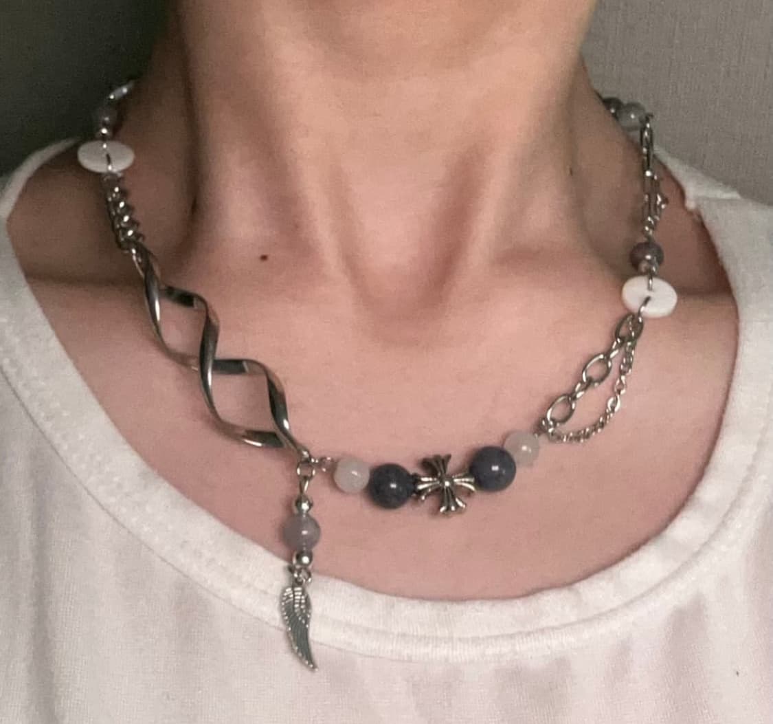 ⛓️🪽unbalance necklace 상품이미지4