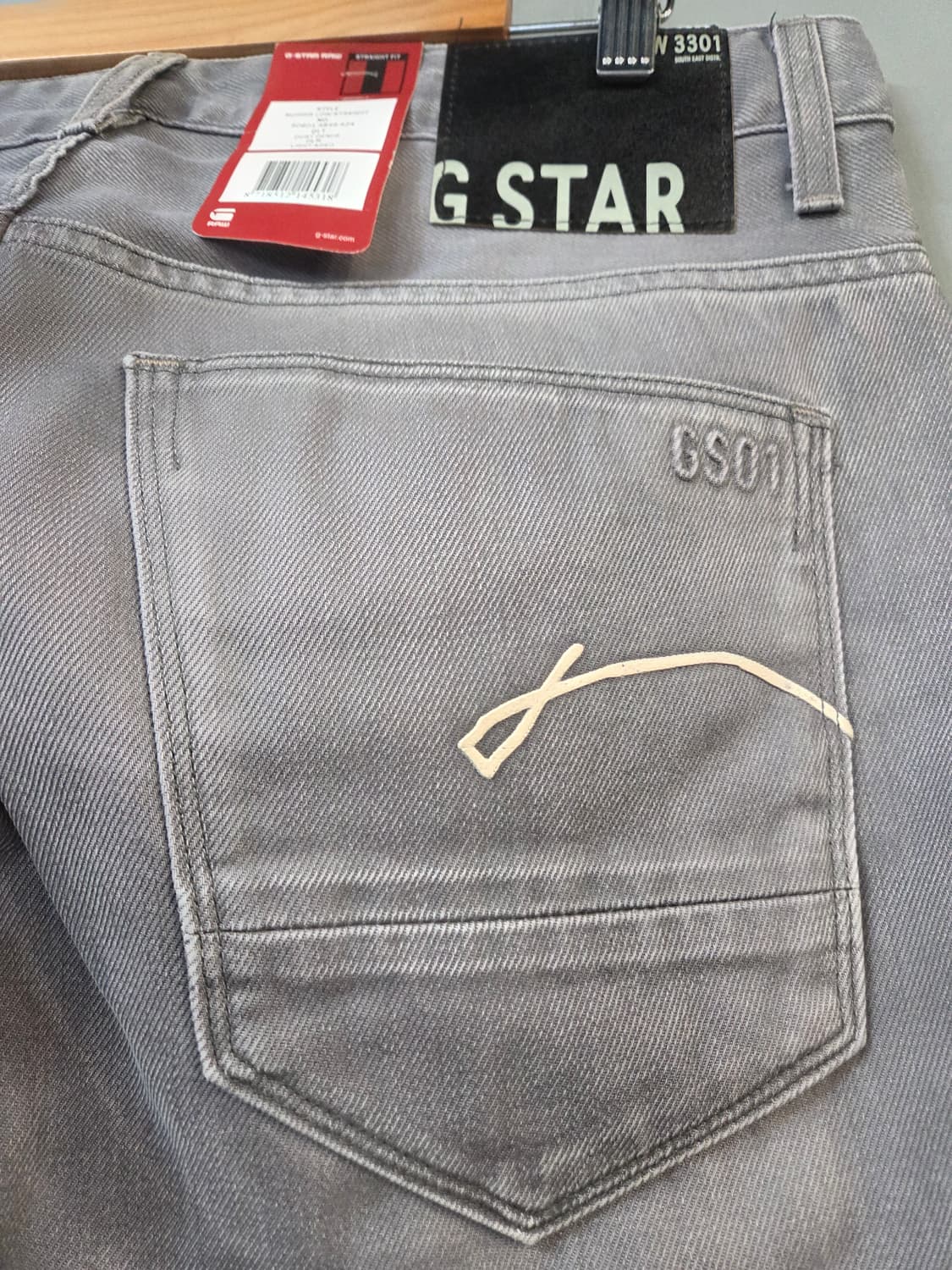 G-Star RAW 그레이 데님 팬츠(W33/L32) 상품이미지6