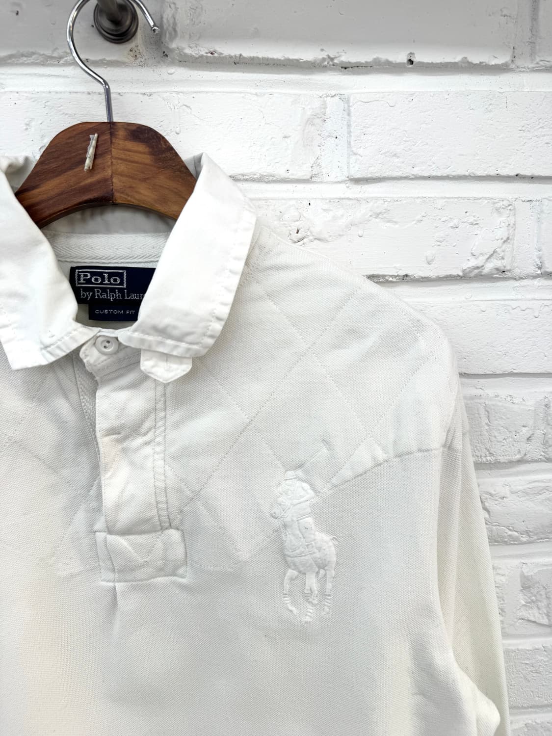 폴로 화이트 커스텀핏 럭비 티셔츠  상품이미지4