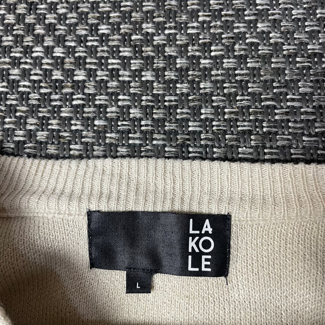 라콜레 연베이지 라운드넥 긴팔 롱 니트 M 상품이미지5