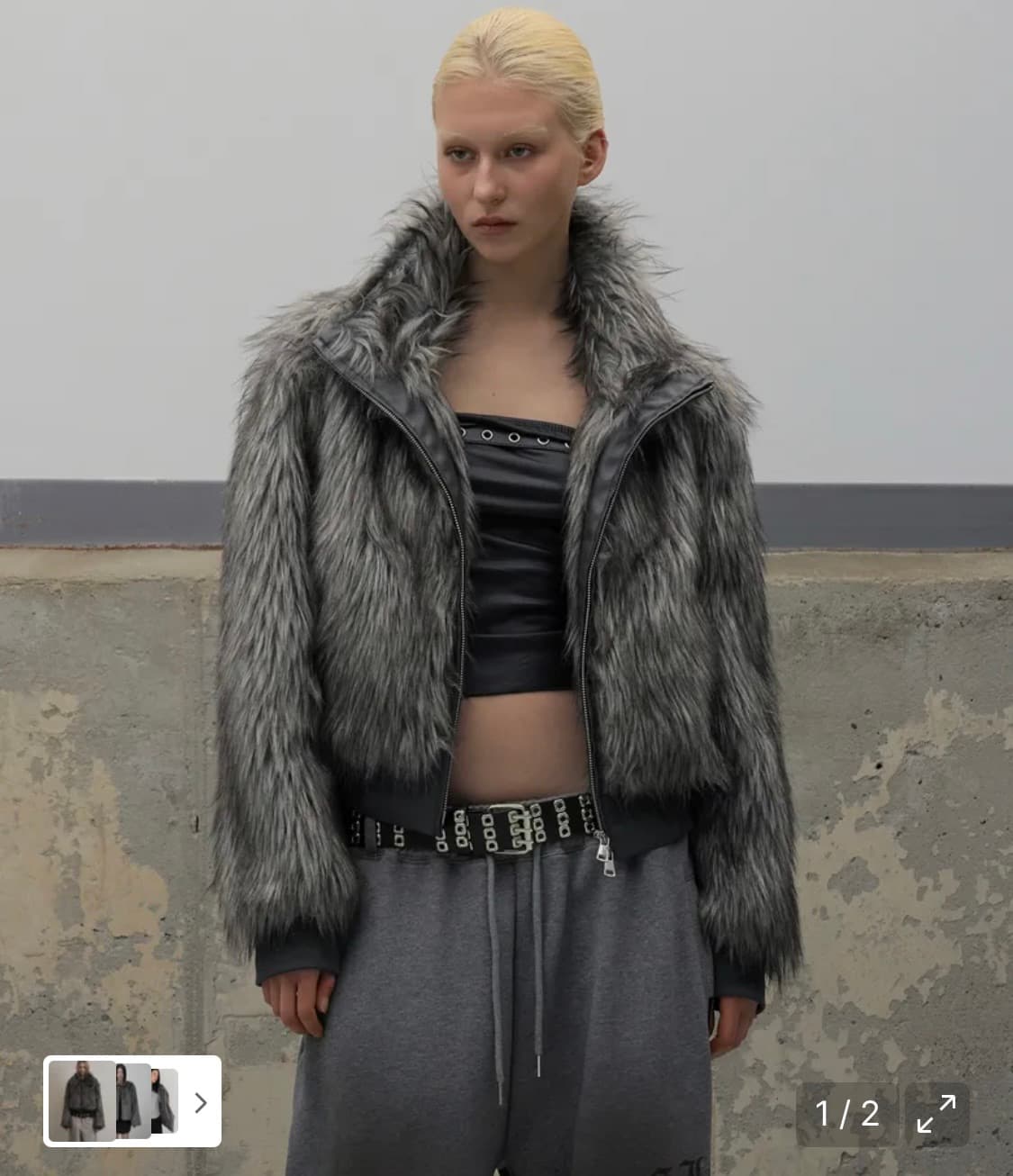 퍼자켓(차콜) 상품이미지1