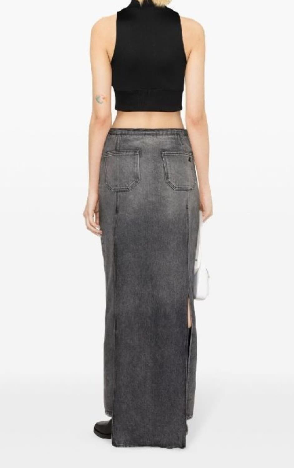 courreges 로고 자수 크롭 베스트 상품이미지3