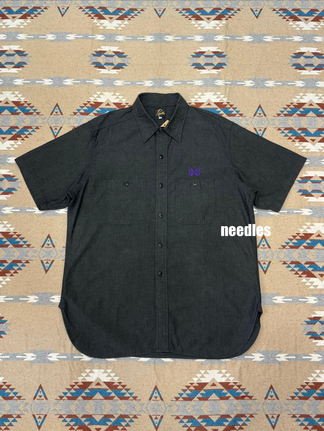 [L] 니들스 숏 슬리브 워크셔츠  상품이미지1