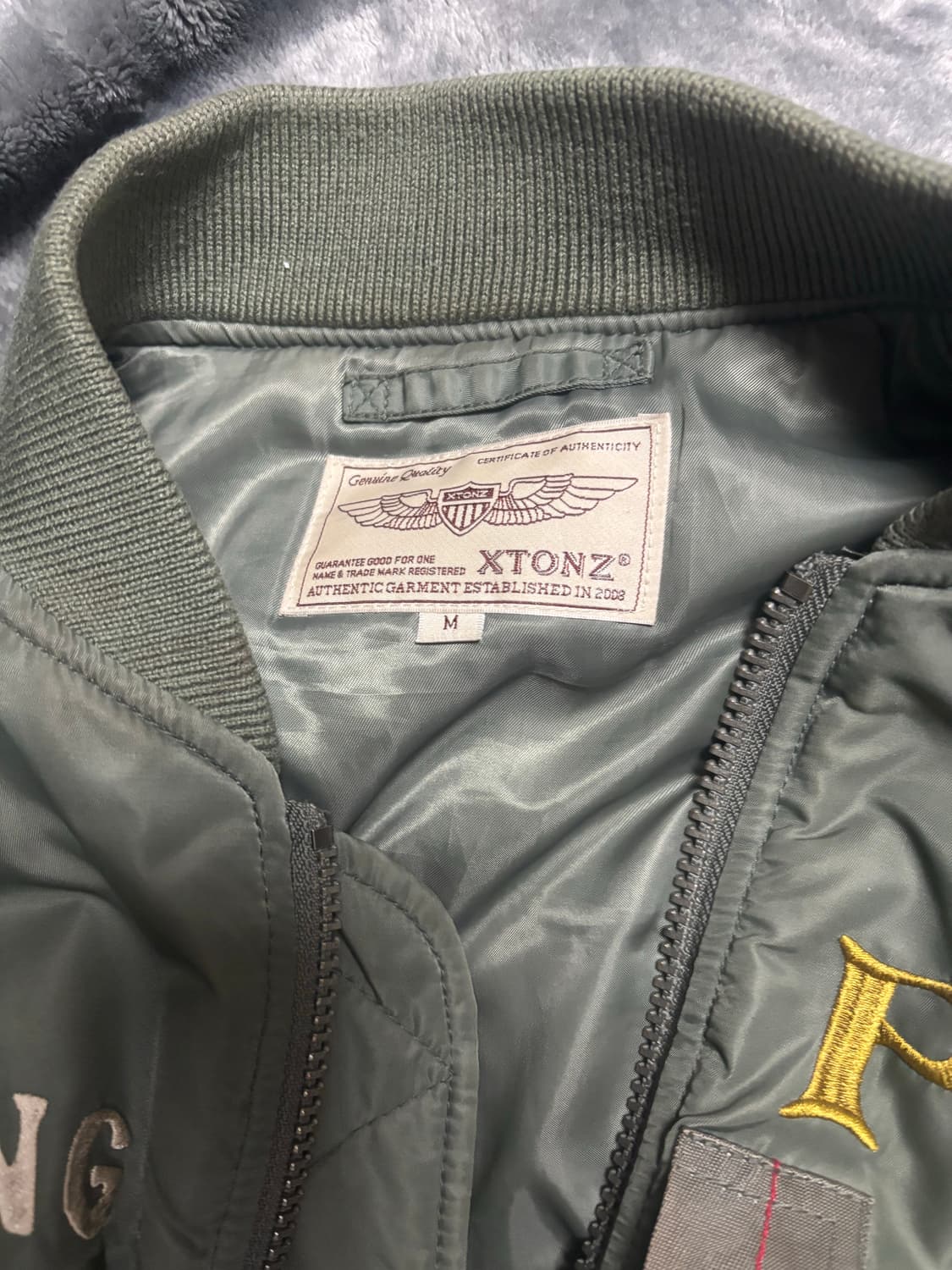 엑스톤즈 XRONZ 플라잉 타이거 성조기 봄버 플라 이트 항공 점퍼 상품이미지2