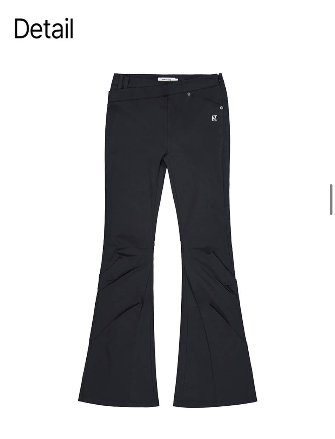 락케이크 Wrap Waist Flare Pants - Black 상품이미지1