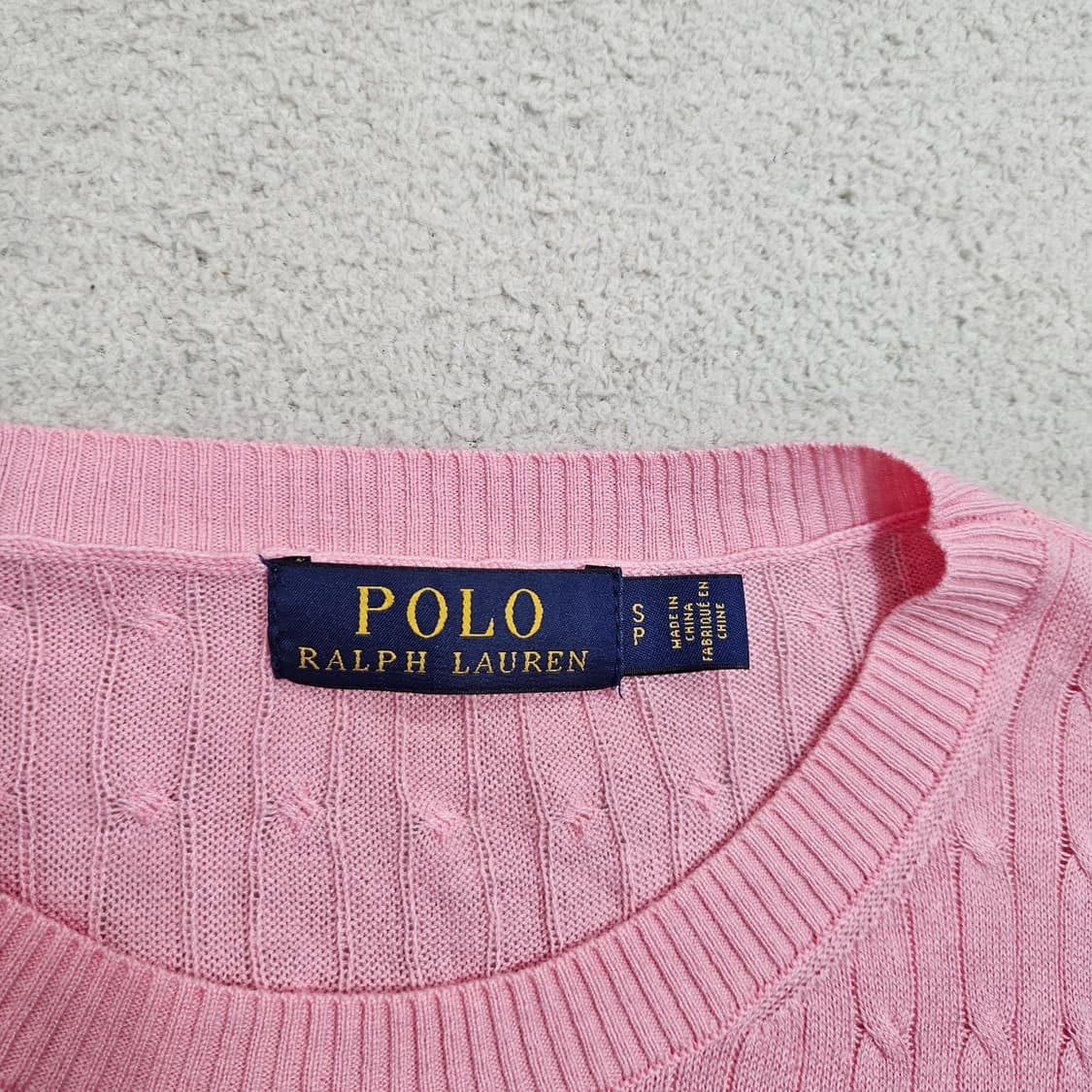 폴로 랄프 로렌 반팔 케이블 니트 S 상품이미지4
