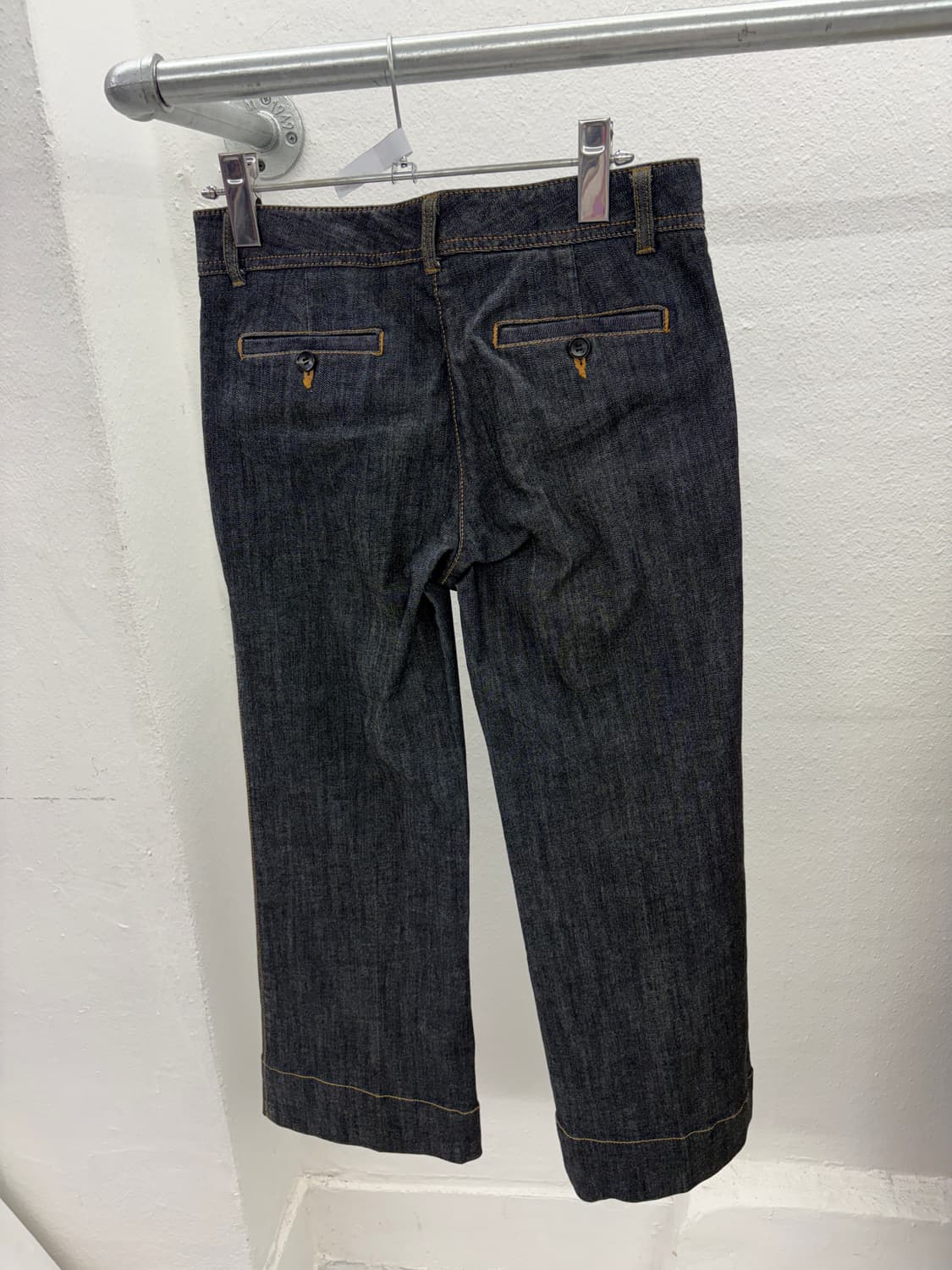 띠어리 흑청 스티치 9부 데님팬츠 상품이미지3