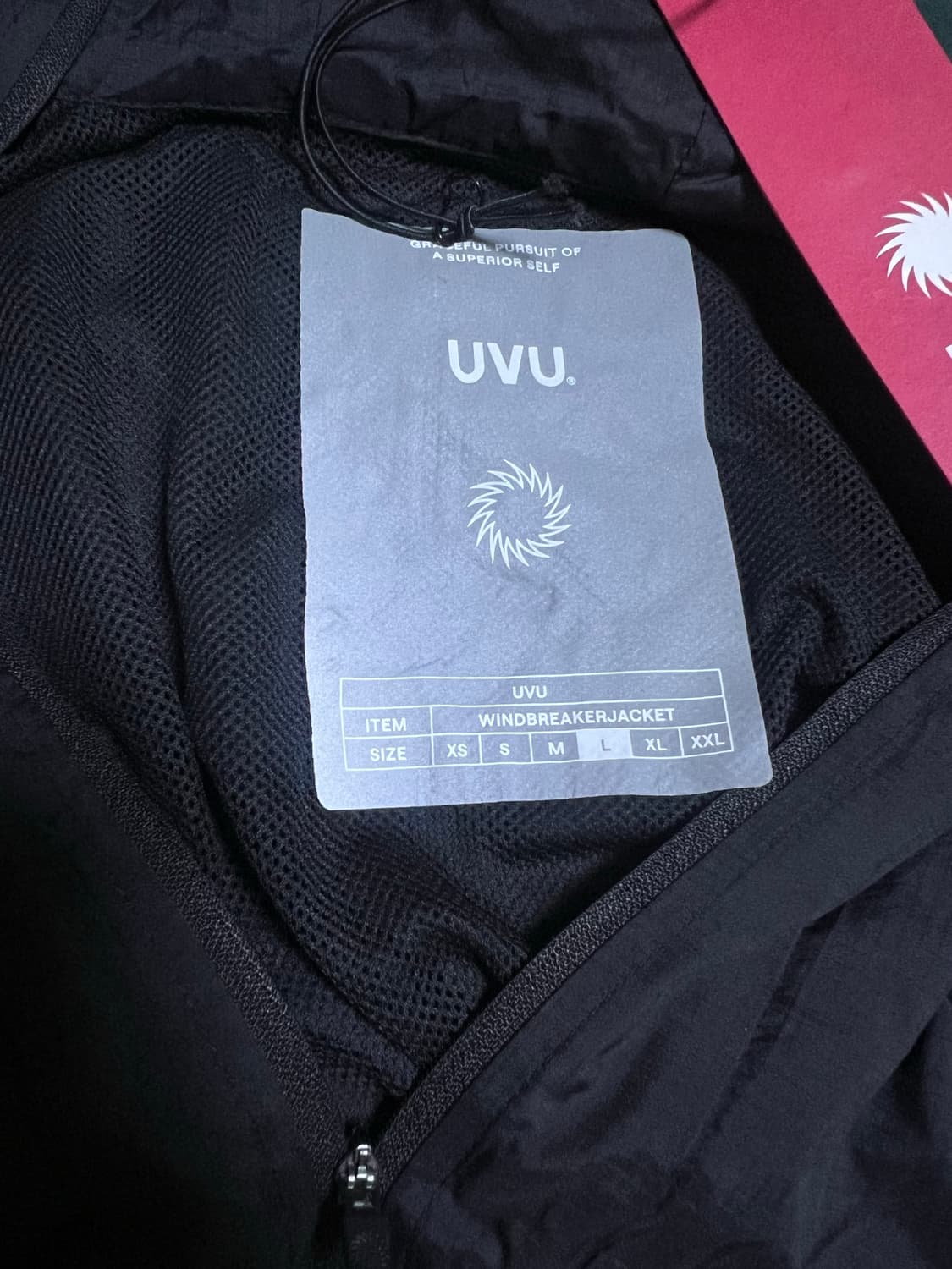 UVU 윈드브레이커 바람막이 블랙 라지 상품이미지4