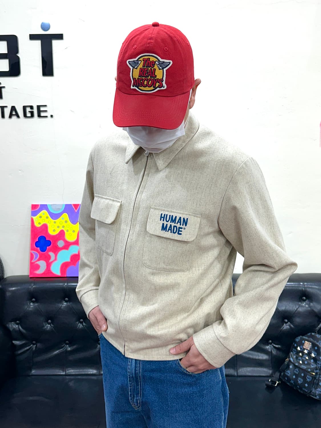 휴먼메이드 더블포켓 퓨처리스틱 수니베어 자켓 L 상품이미지2