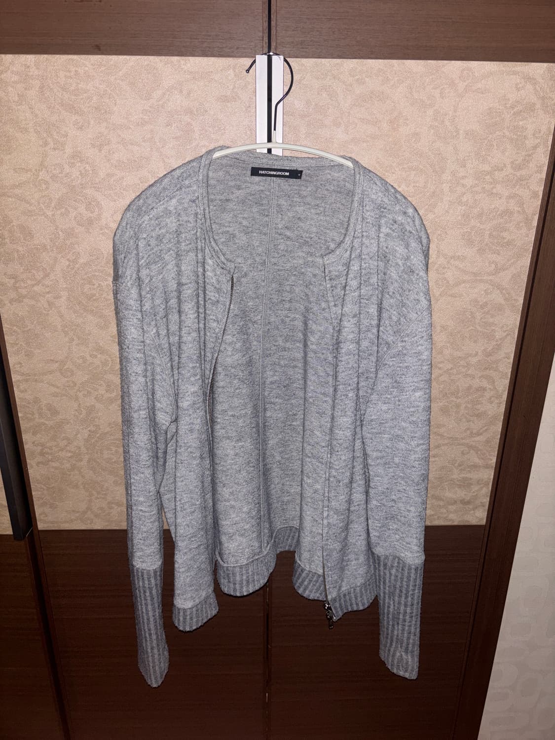 해칭룸 레이어 가디건 그레이 상품이미지1