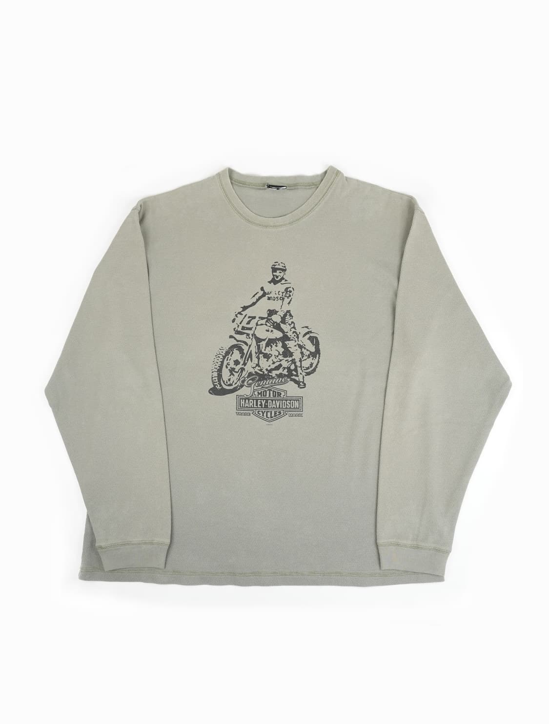 [2XL] 빈티지 2004 할리데이비슨 모터사이클 와플 롱슬리브 상품이미지1