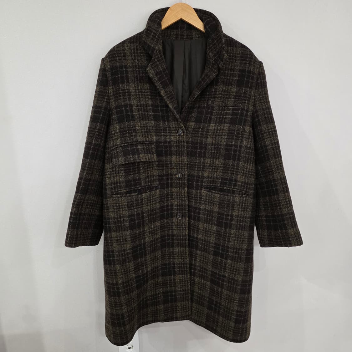 MYNAMEIS 체크 롱코트 상품이미지1