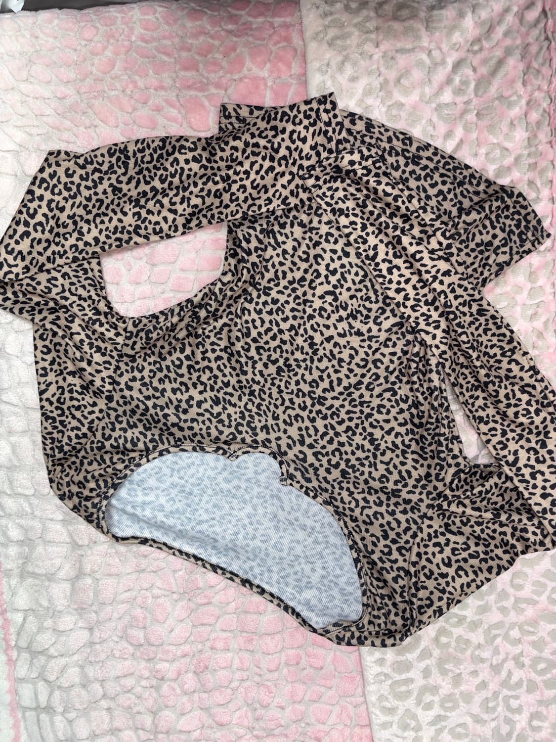 호피 여리여리 긴팔티셔츠 오네갸루 갸루 gyaru 상품이미지2