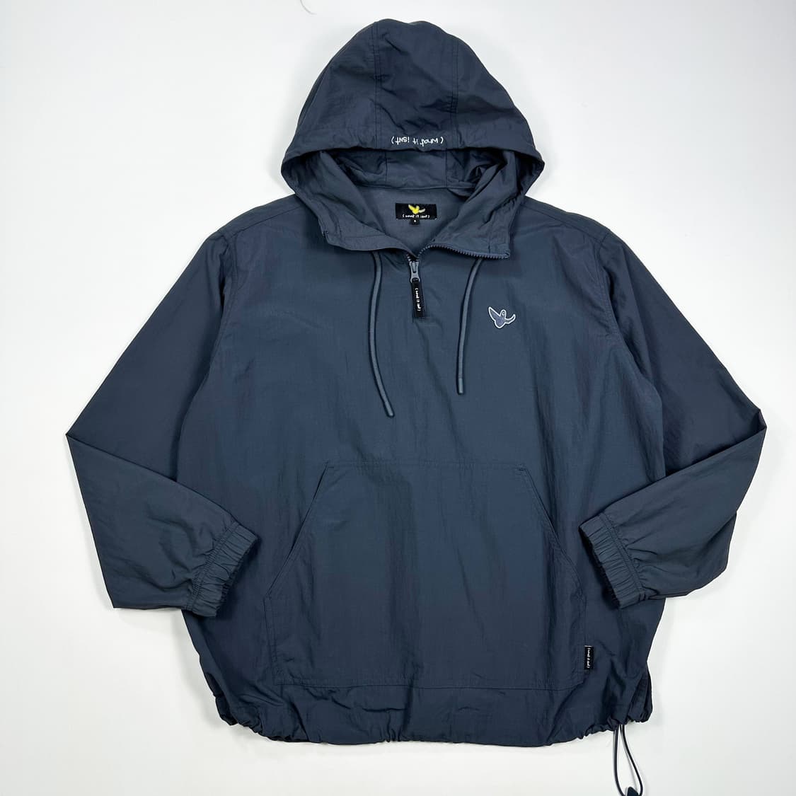 와릿이즌 엔젤 와펜 차콜 반집업 바람막이 (실측 M) 상품이미지2