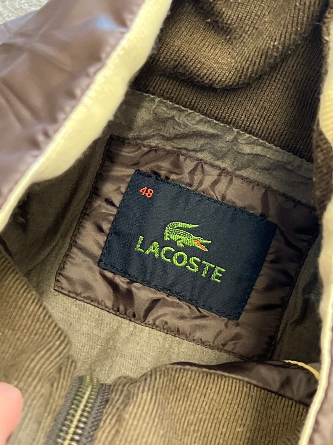라코스테 퀄팅 빈티지 자켓 처분 브라운  상품이미지3