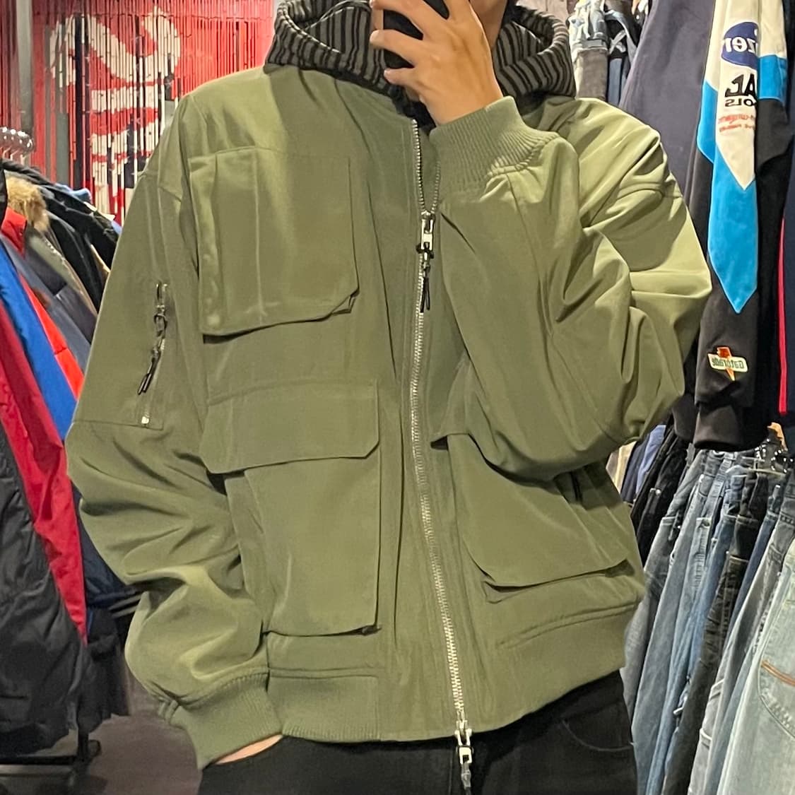 [IM] Burning 카키 자켓 상품이미지3