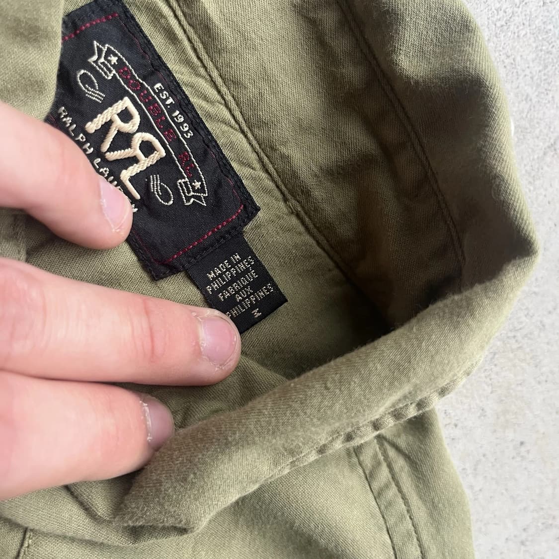 RRL 더블알엘 버팔로 트윌 웨스턴 셔츠 올리브 드랩 상품이미지5