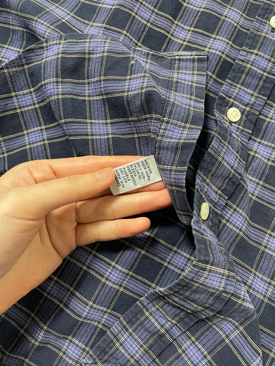 빈티지9. 폴로랄프로렌 폴로셔츠 커스텀핏 긴팔 체크 셔츠 퍼플블랙 상품이미지4