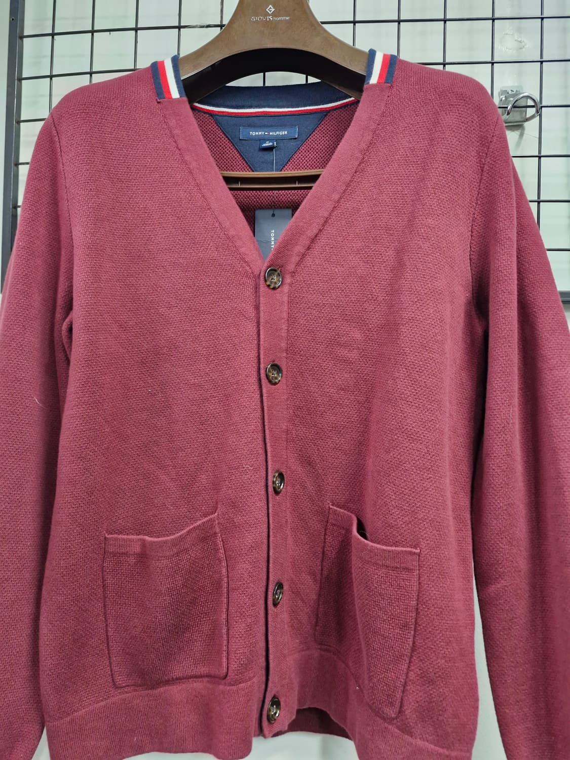 95M 타미힐피거 버건디 가디건. 상품이미지5