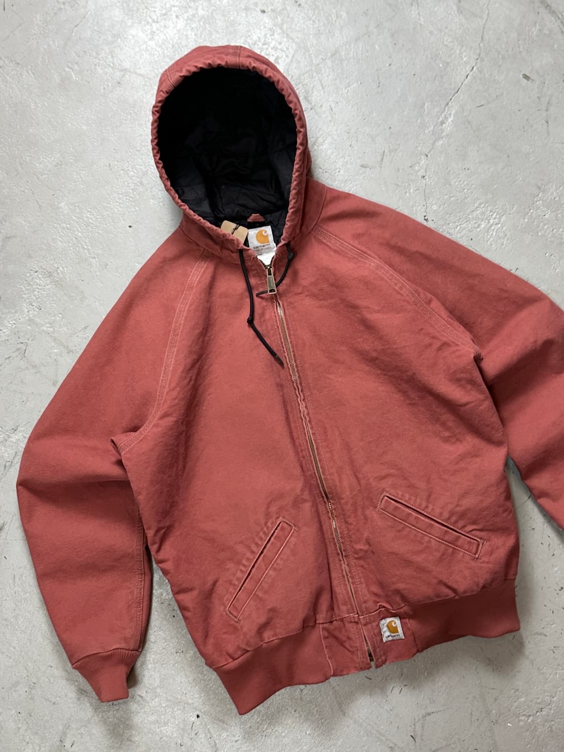 OG 칼하트 J104 액티브 자켓 칼하트 VRS 후드 살몬 상품이미지5