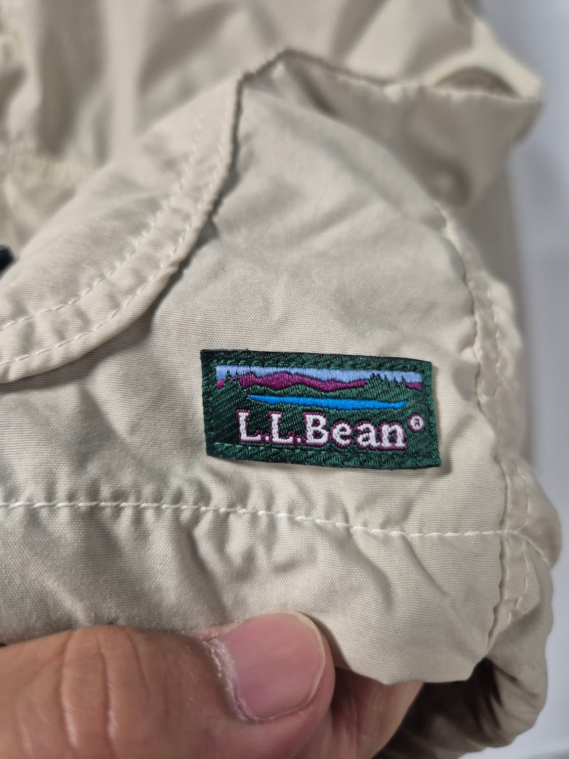 L.L.Bean 베이지색 바람막이 자켓 M사이즈(상태A급) 상품이미지5