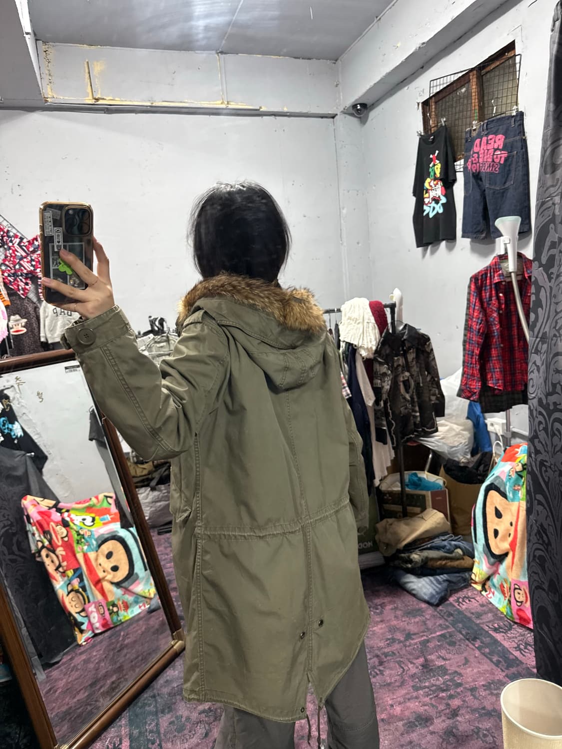 카키 스트랩 야상 상품이미지5