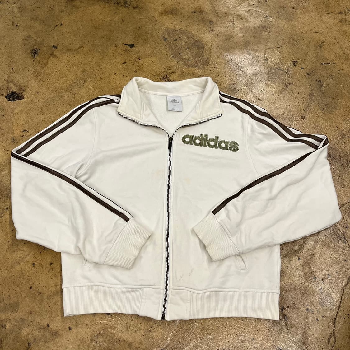 아디다스 화이트 브라운 카키 져지 트랙탑 95 상품이미지2