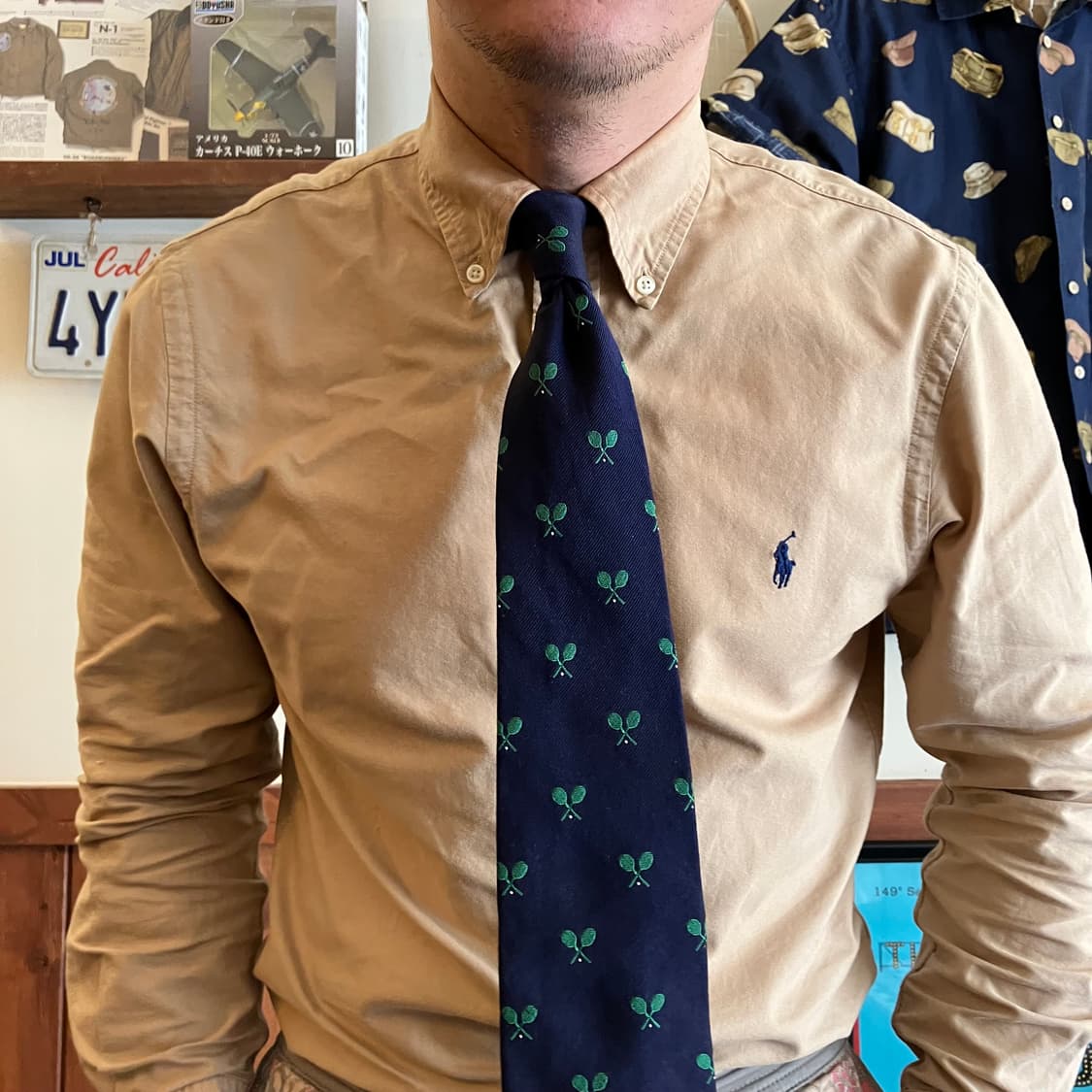 브룩스 브라더스 컨트리 클럽 테니스 자수 실크타이 상품이미지9