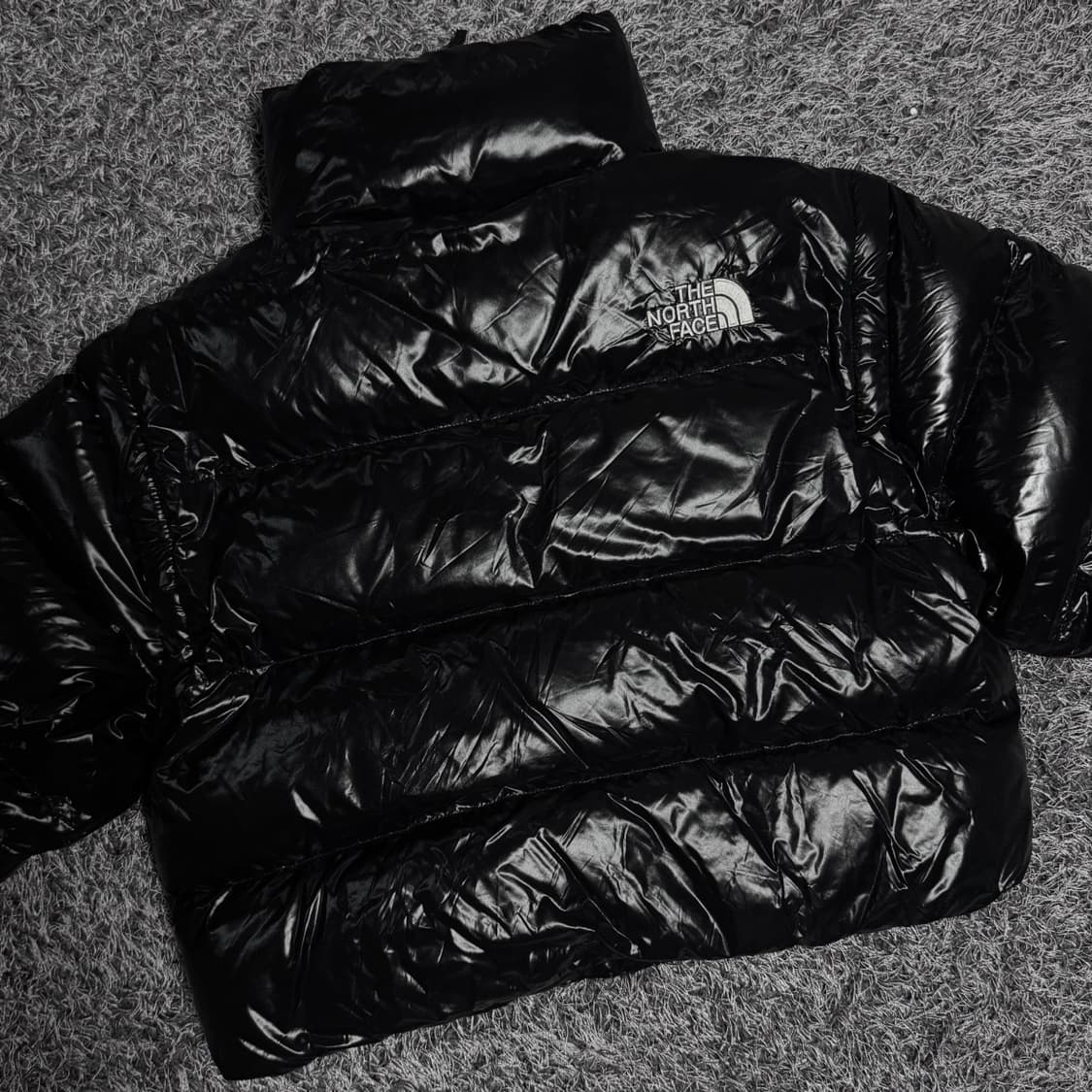 (W) 노페 노스페이스 화이트 라벨 글로시 디테처블 다운 자켓 블랙 상품이미지8