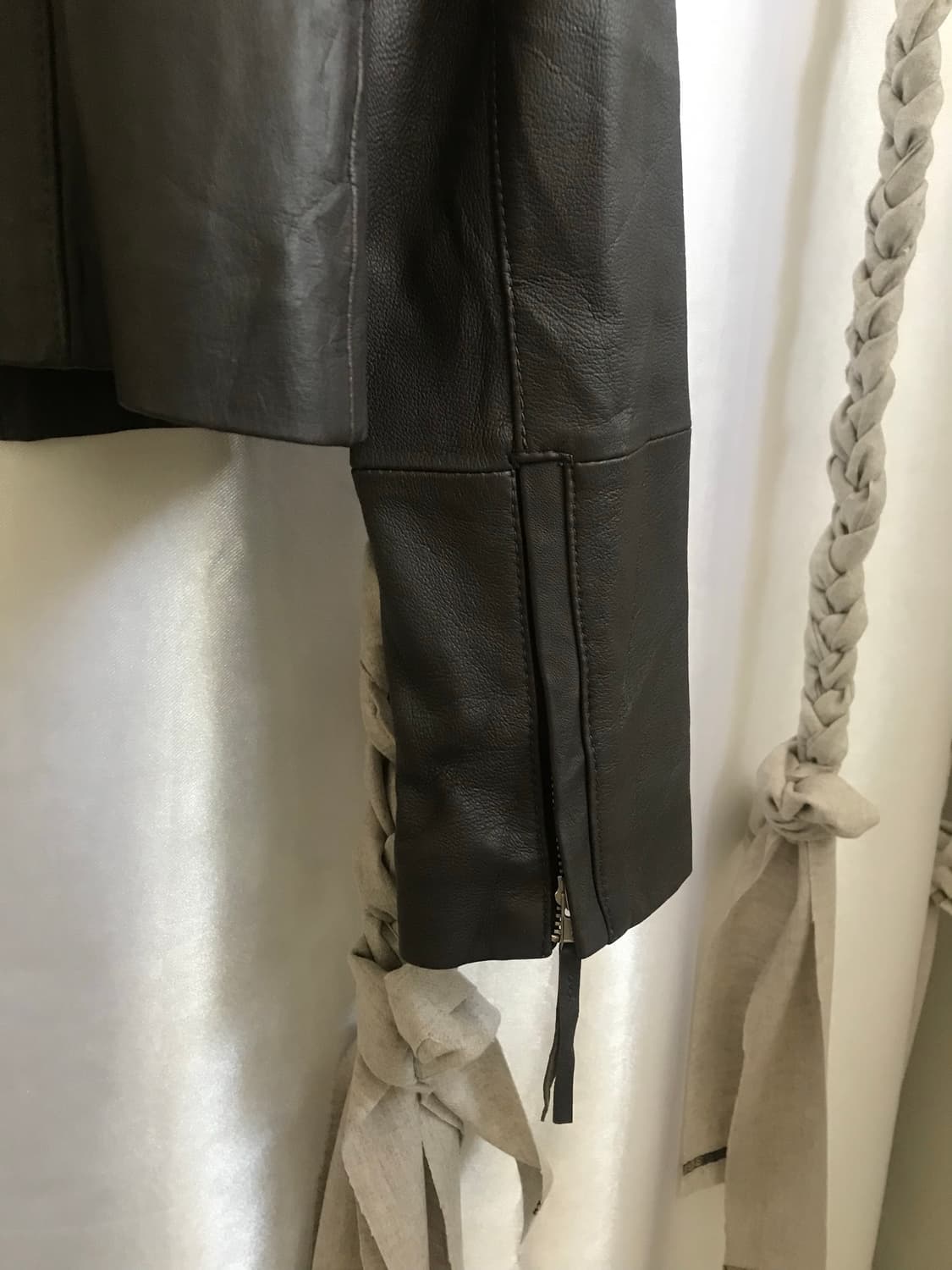 vintage slim fit leather jacket 상품이미지8