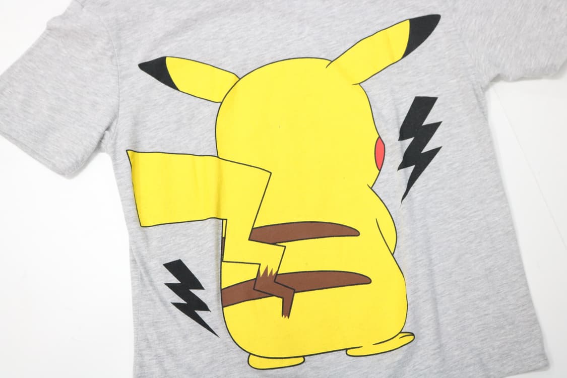 Pokemon 포켓몬 피카츄 빅 프린트 그레이 반팔 티셔츠 (L) 상품이미지8